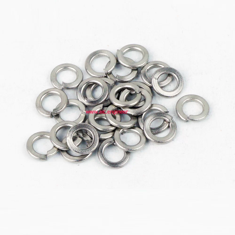 แหวนสปริง/Spring Washer M5 ชุบขาว/สแตนเลส