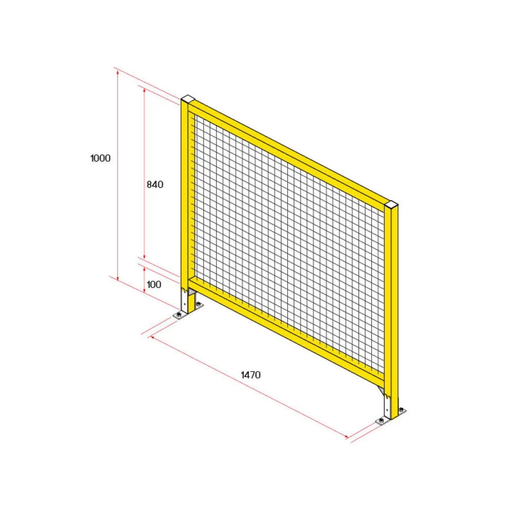 รั้วนิรภัย Heavy Duty ขนาด 1.5x1 เมตร