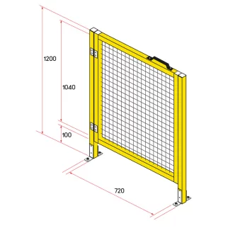 ประตูสวิงรั้วนิรภัยอลูมิเนียมรุ่น Heavy Duty สูง 1.2 เมตร