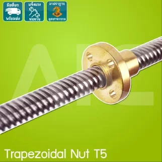 Trapezoidal Nut ทองเหลือง T5 Pitch1 Lead 2/4