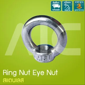 Ring Nut / Eye Nut สแตนเลส หัวกลม M5-14