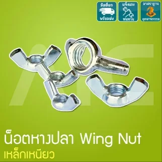 น็อตหางปลา Wing Nut เหล็กเหนียว M4-12