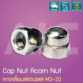 Cap Nut Acorn Nut หกเหลี่ยมสแตนเลส M3-20