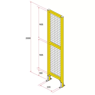 หน้าบานรั้วนิรภัยอลูมิเนียมรุ่น Heavy Duty กว้าง 0.25 เมตร สูง 2 เมตร