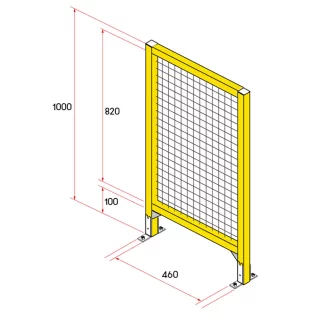 รั้วนิรภัยอลูมิเนียมรุ่น Heavy Duty กว้าง 0.5 เมตร สูง 1 เมตร
