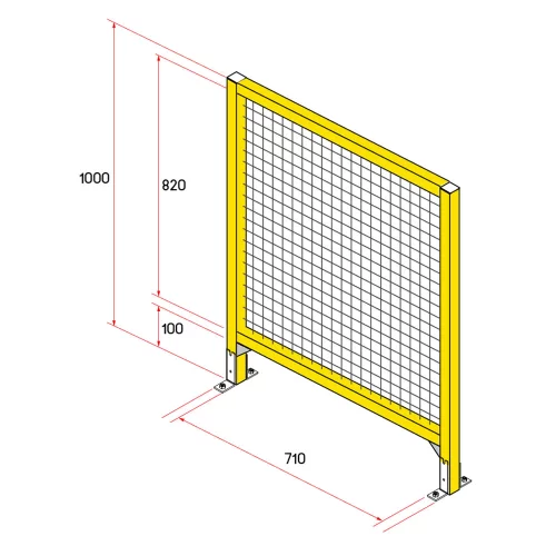 รั้วนิรภัยอลูมิเนียมรุ่น Heavy Duty กว้าง 0.75 เมตร สูง 1 เมตร