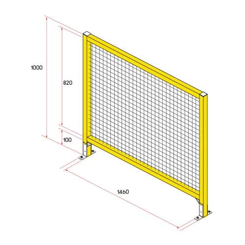 รั้วนิรภัยอลูมิเนียมรุ่น Heavy Duty กว้าง 1.5 เมตร สูง 1 เมตร