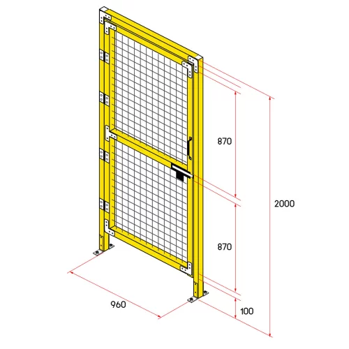 ประตูสวิงรั้วนิรภัยอลูมิเนียมรุ่น Heavy Duty สูง 2 เมตร