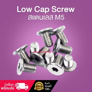 Low Cap Screw สแตนเลส M5 ความยาว 6-40มม