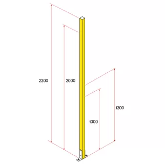 เสารั้วนิรภัย Safety Fence รุ่น Light Weight ความสูง 1-2.2เมตร