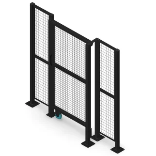 ประตูสไลด์รั้วนิรภัยเหล็ก รุ่น Secure Fence กว้าง 0.75 เมตร สูง 2 เมตร