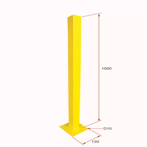 เสารั้วนิรภัยเหล็ก ขนาด 50x50 มม. ความสูง 1 เมตร
