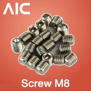 สกรูตัวหนอนสแตนเลส หัวแบน M8 ความยาว 8-20 มม.