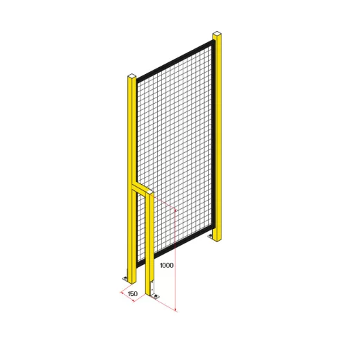 เสาค้ำรั้วนิรภัย Safety Fence ความสูง 1 เมตร