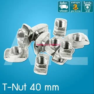 T-Nut 40mm M4/5/6/8 เหล็กชุบ/สแตนเลส BBB-44