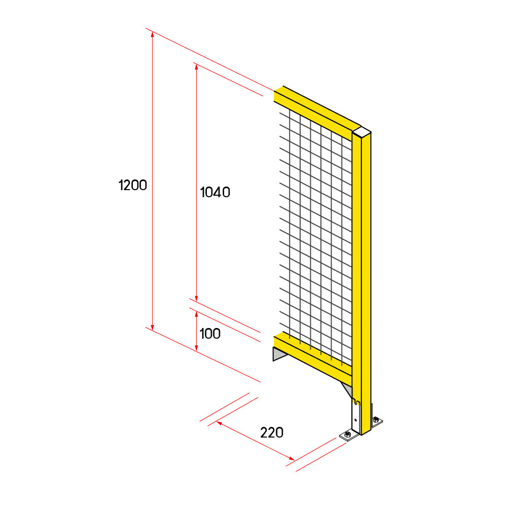 รั้วนิรภัยอลูมิเนียม ขนาด 0.25x1.2 เมตร