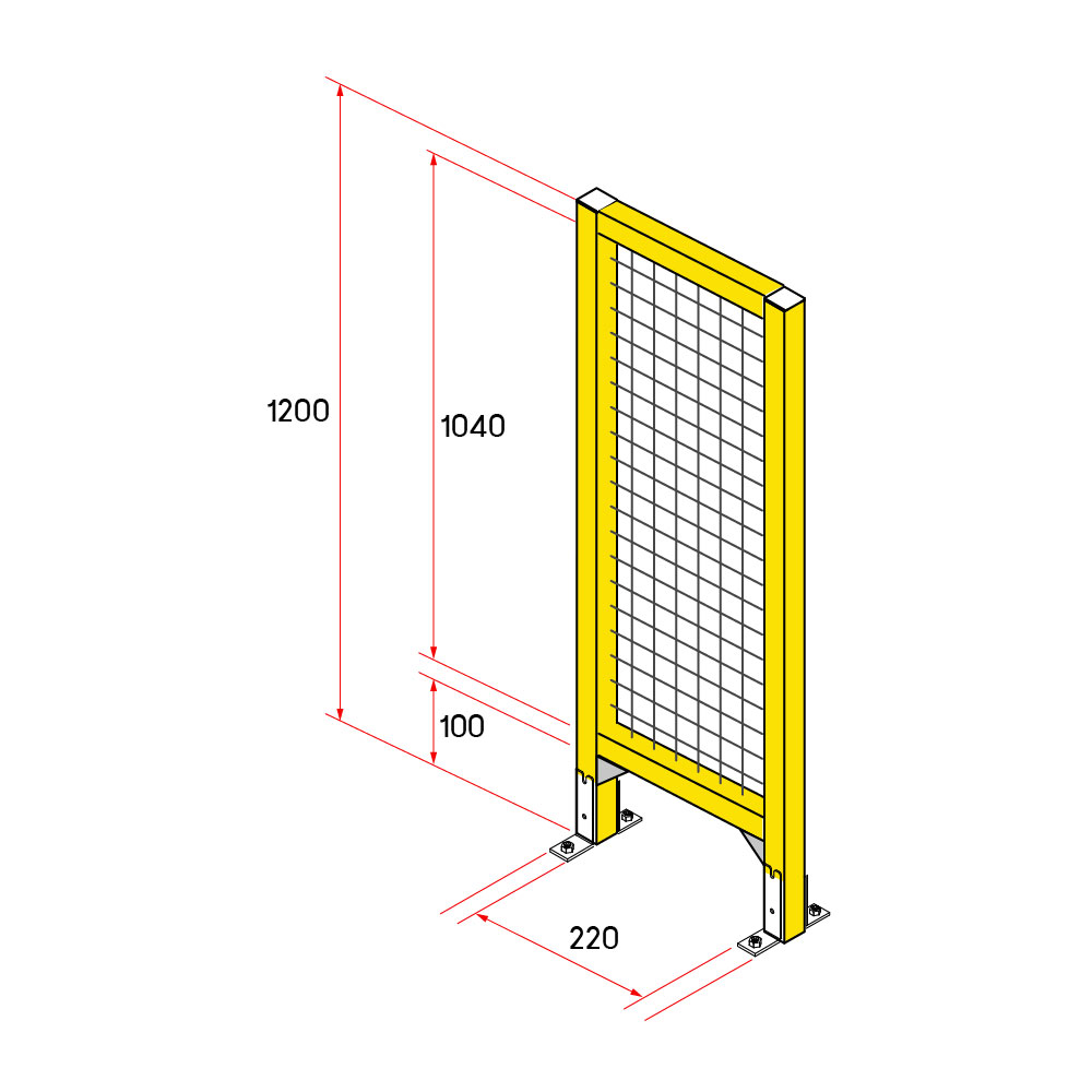 รั้วนิรภัยอลูมิเนียม ขนาด 0.25x1.2 เมตร