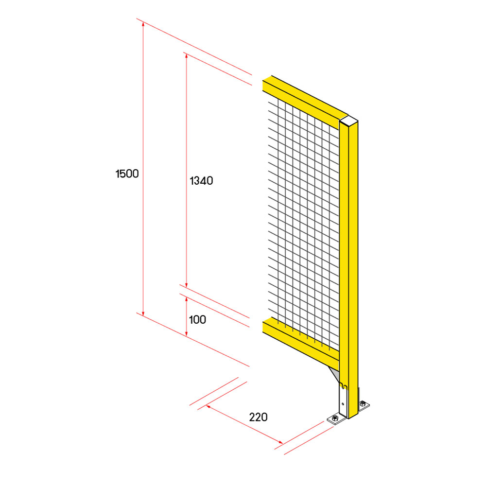 รั้วนิรภัยอลูมิเนียม ขนาด 0.25x1.5 เมตร