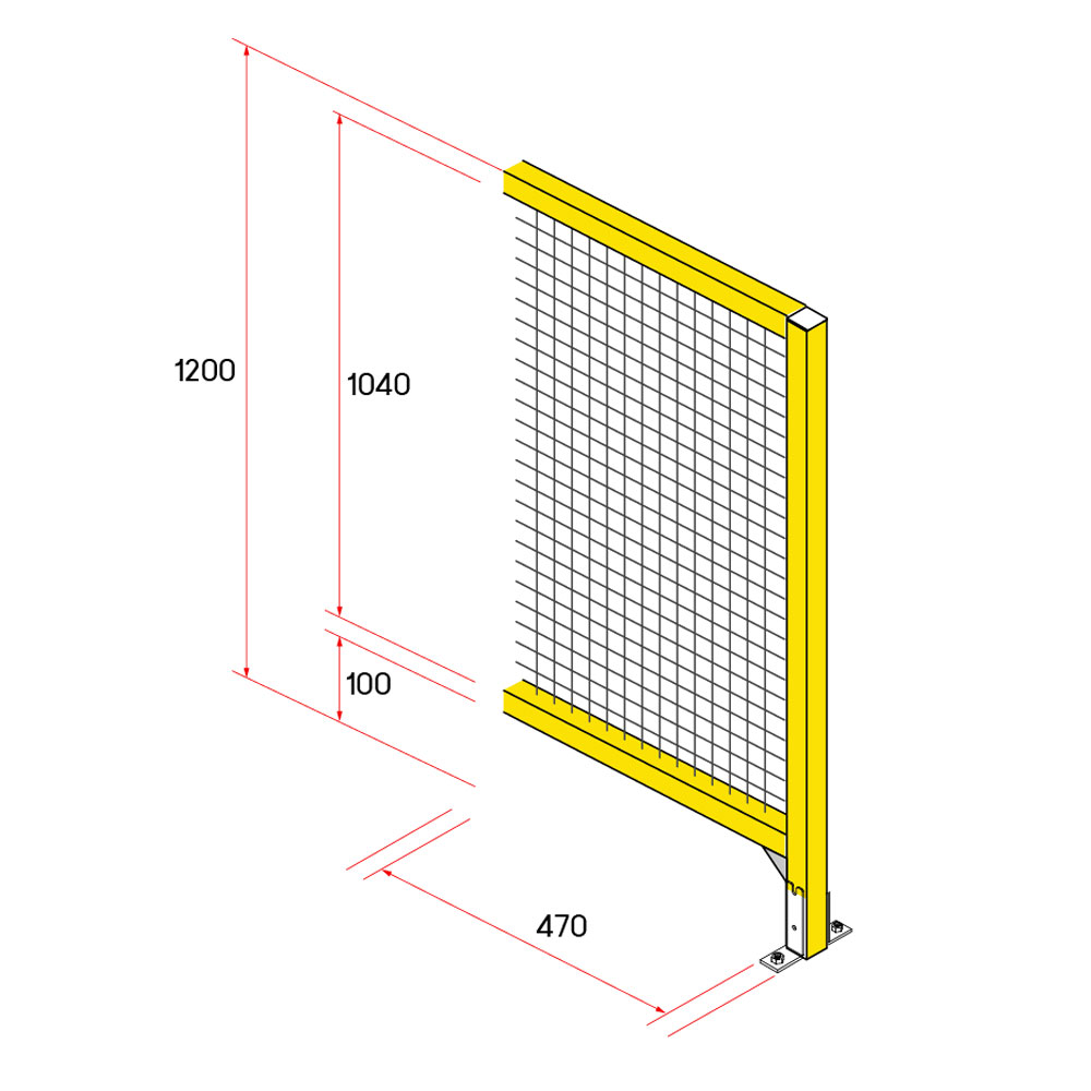 รั้วนิรภัยอลูมิเนียม ขนาด 0.5x1.2 เมตร