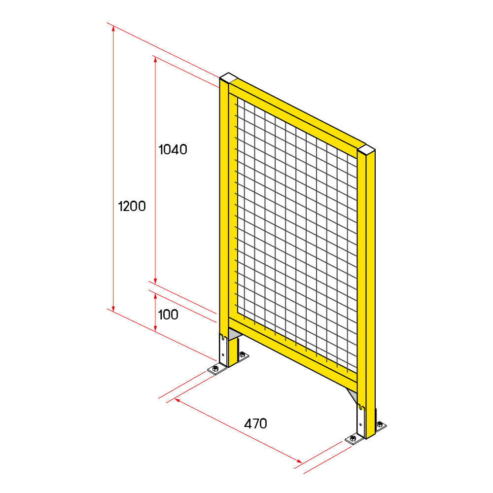 รั้วนิรภัยอลูมิเนียม ขนาด 0.5x1.2 เมตร