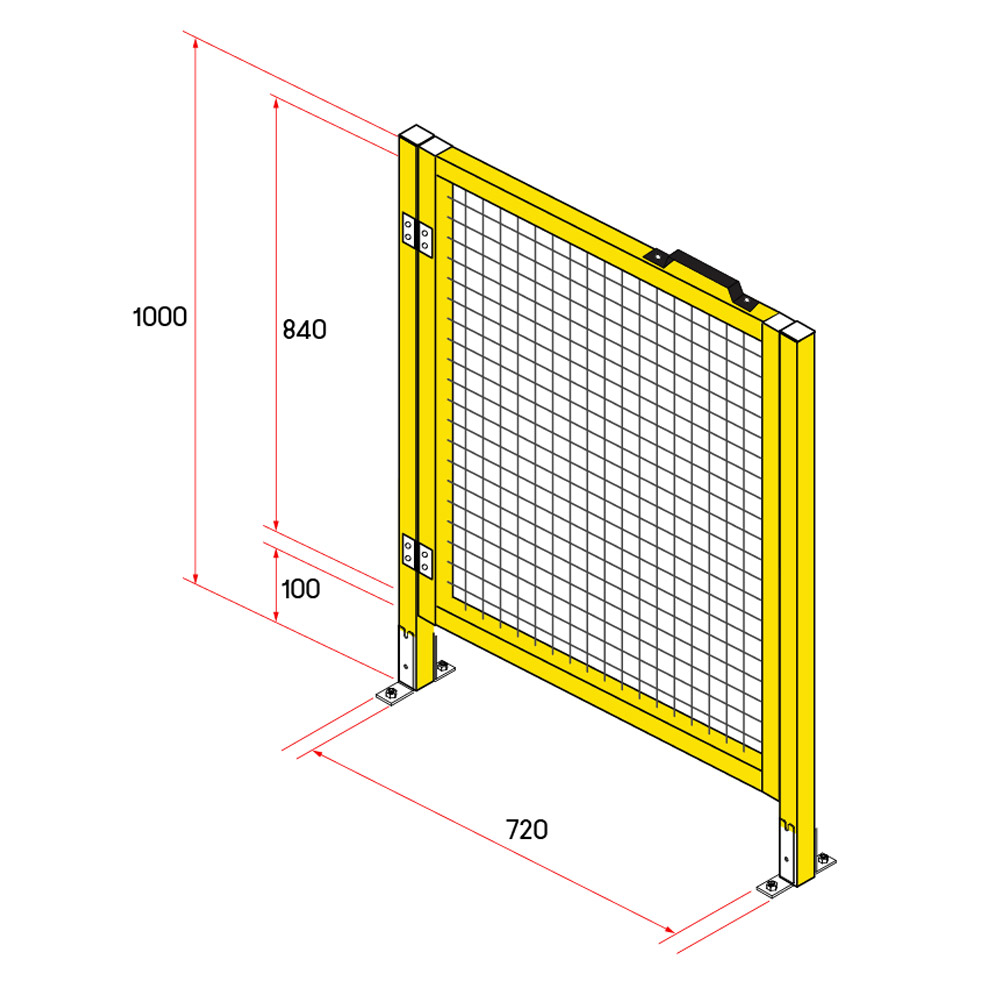 ประตูสวิงรั้วนิรภัยอลูมิเนียม ความสูง 1 เมตร