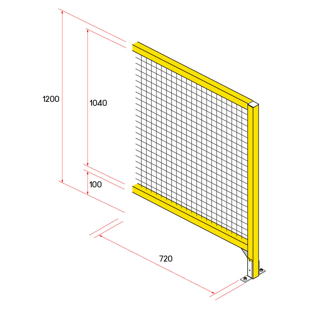 รั้วนิรภัยอลูมิเนียม ขนาด 0.75x1.2 เมตร