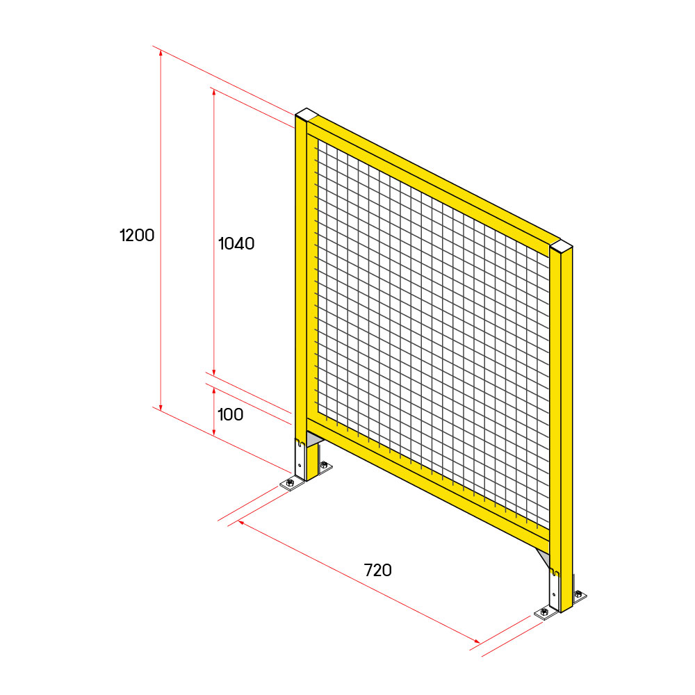 รั้วนิรภัยอลูมิเนียม ขนาด 0.75x1.2 เมตร