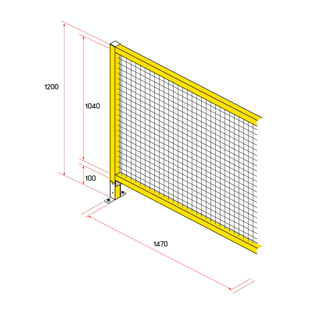 รั้วนิรภัยอลูมิเนียม ขนาด 1.5x1.2 เมตร
