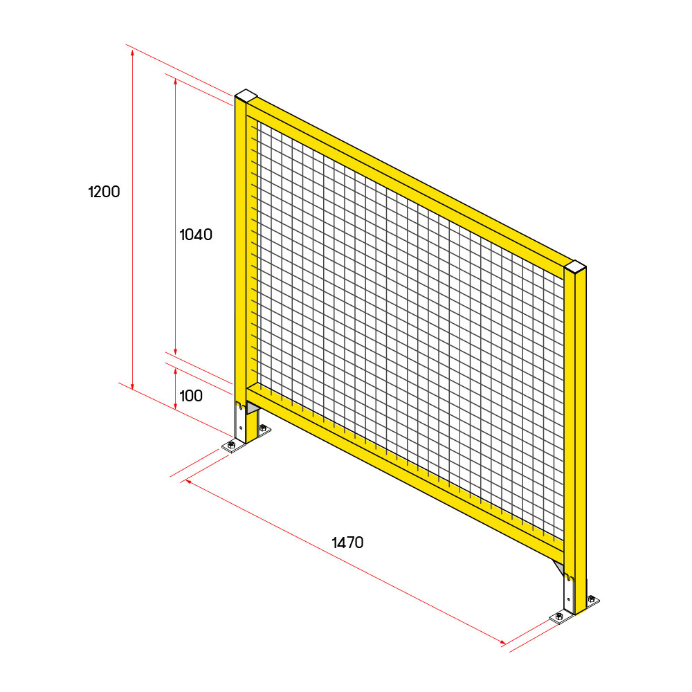 รั้วนิรภัยอลูมิเนียม ขนาด 1.5x1.2 เมตร