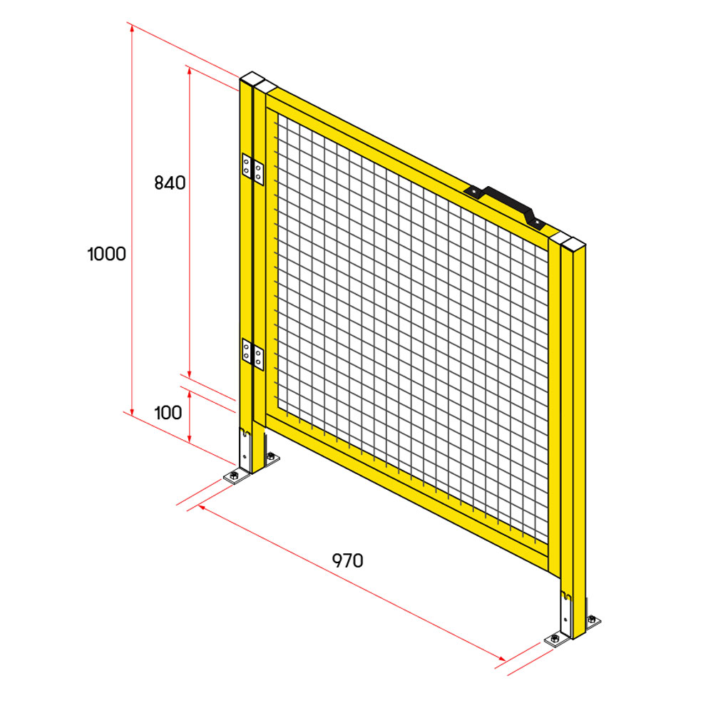 ประตูสวิงรั้วนิรภัยอลูมิเนียม ความสูง 1 เมตร