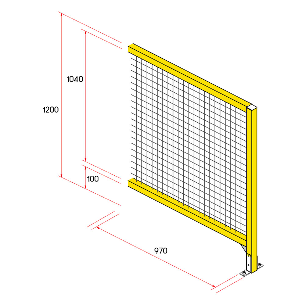 รั้วนิรภัยอลูมิเนียม ขนาด 1x1.2 เมตร