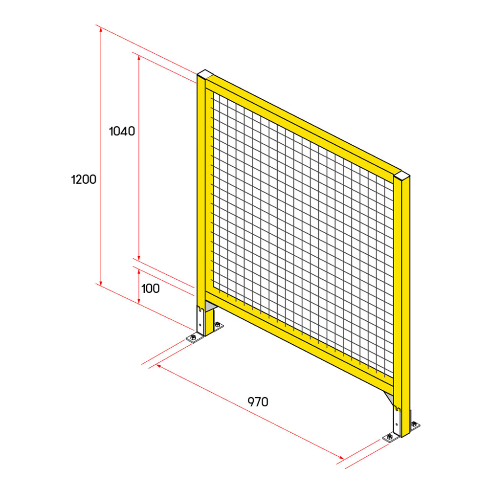 รั้วนิรภัยอลูมิเนียม ขนาด 1x1.2 เมตร