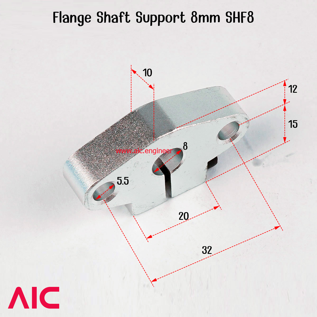 Flange Shaft Support 8mm SHF8
