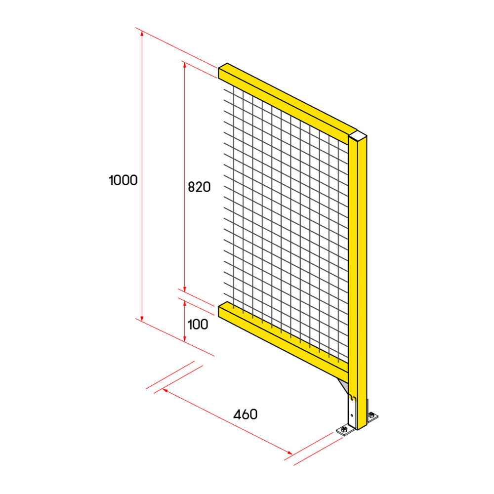 หน้าบานรั้วนิรภัยอลูมิเนียม ขนาด 0.5x1 เมตร
