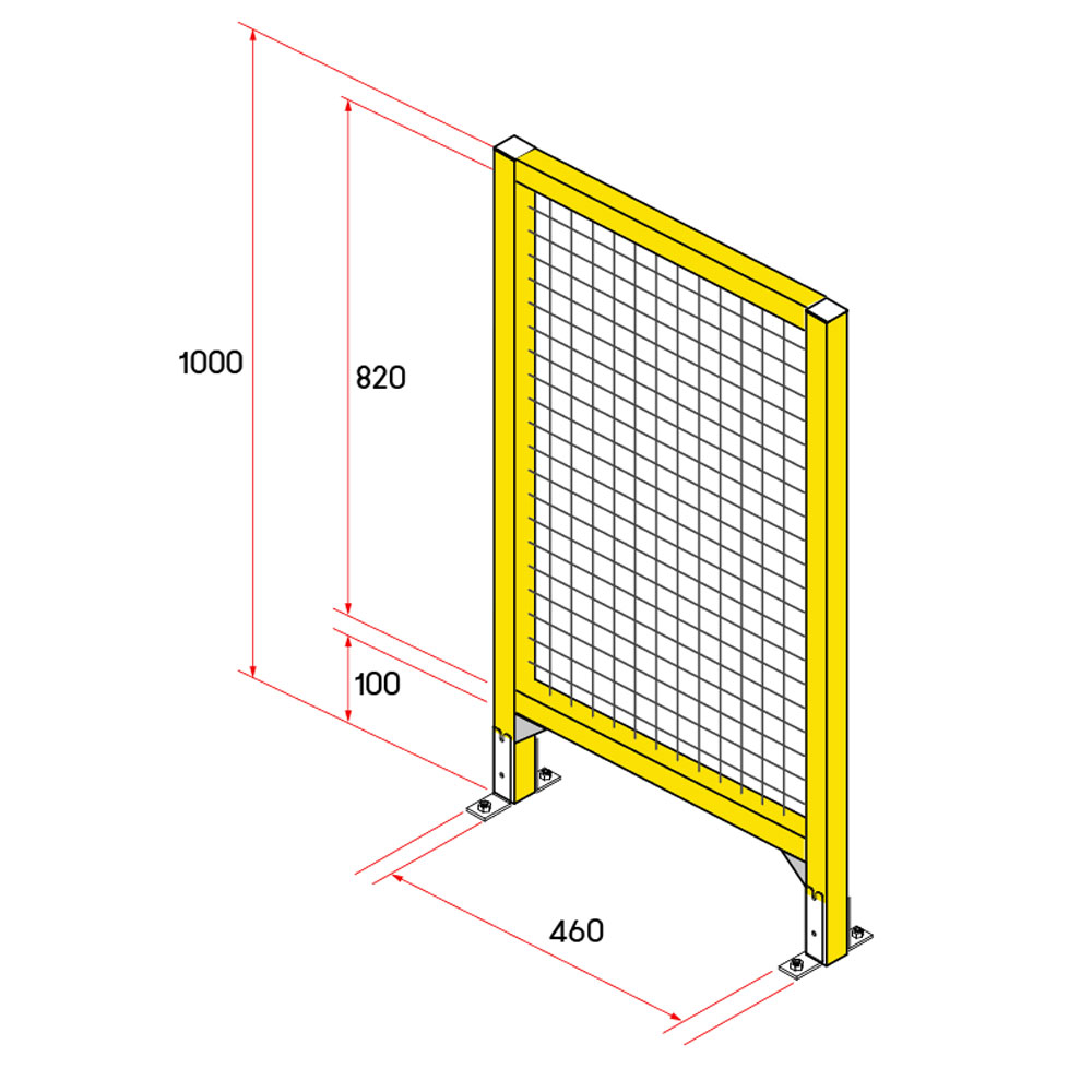 หน้าบานรั้วนิรภัยอลูมิเนียม ขนาด 0.5x1 เมตร