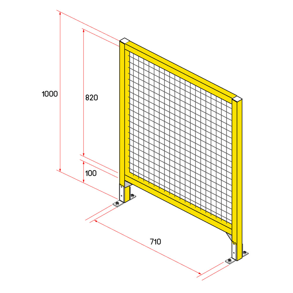 รั้วนิรภัยอลูมิเนียม ขนาด 0.75x1 เมตร