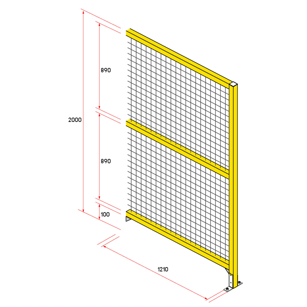 หน้าบานรั้วนิรภัยอลูมิเนียม ขนาด 1.25x2 เมตร