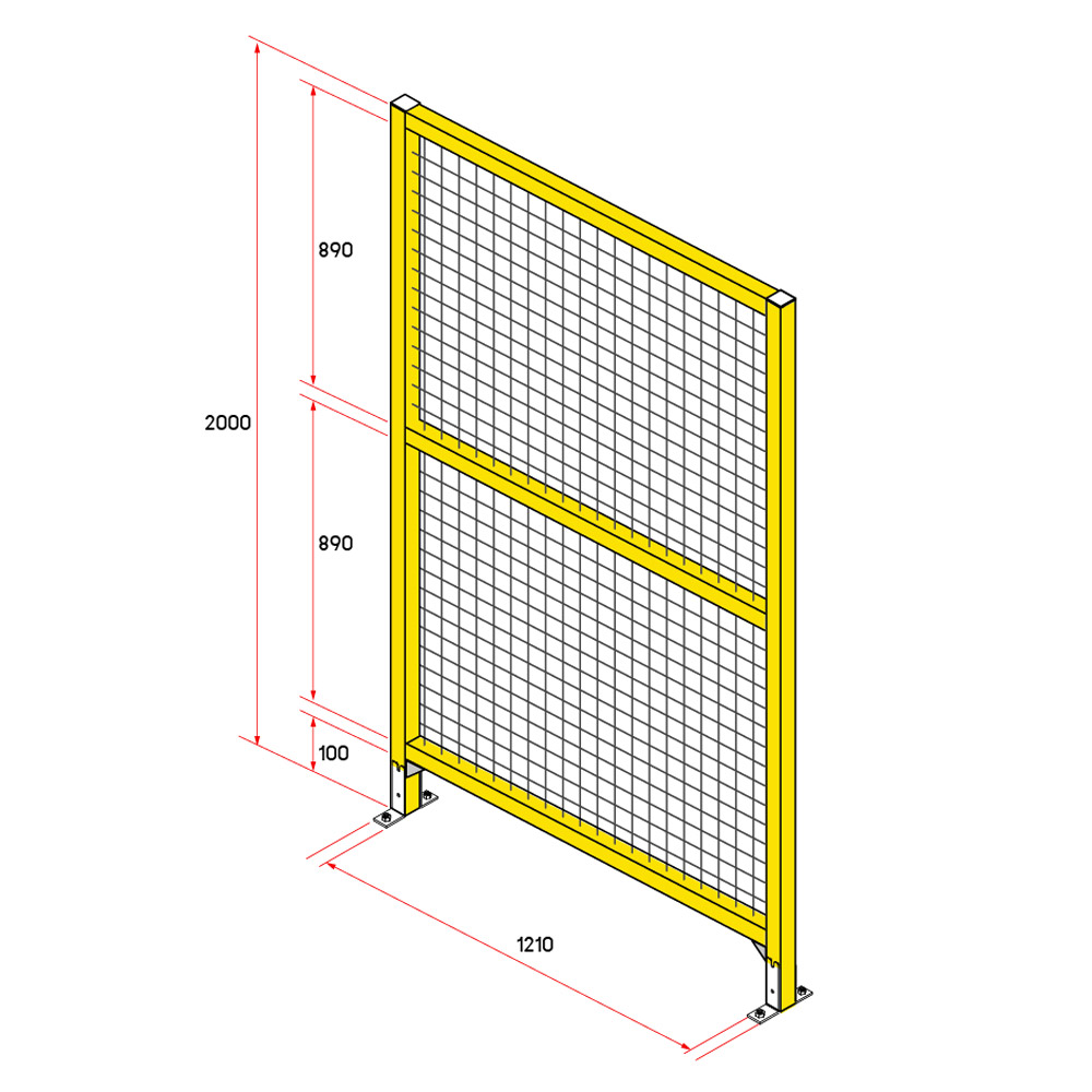 หน้าบานรั้วนิรภัยอลูมิเนียม ขนาด 1.25x2 เมตร