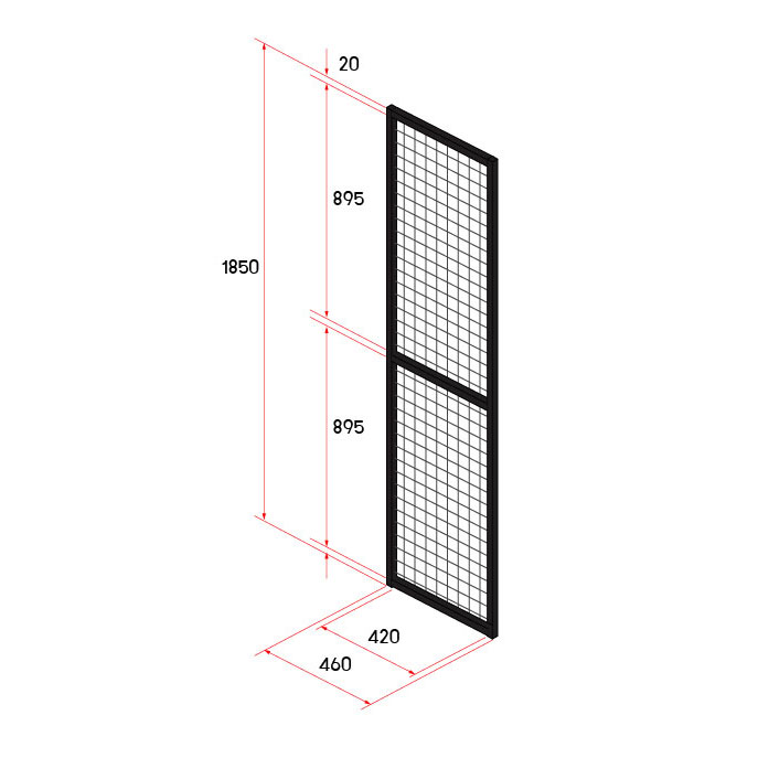 หน้าบานรั้วนิรภัย รุ่น Light Weight ขนาด 0.5x2 เมตร