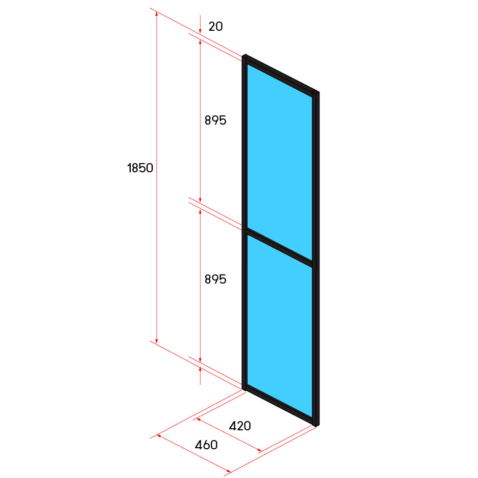 หน้าบานรั้วนิรภัย รุ่น Light Weight ขนาด 0.5x2 เมตร