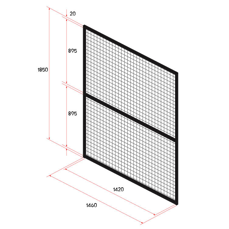 หน้าบานรั้วนิรภัย รุ่น Light Weight ขนาด 1.5x2 เมตร