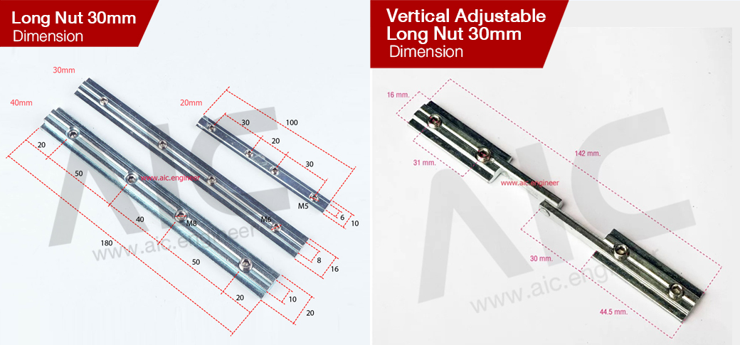 long-nut-Vertical Adjustable-30mm-dimension-all