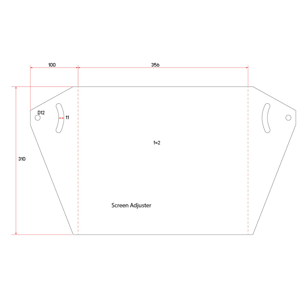 ฐานยึดตู้ควบคุมระบบไฟฟ้า ขนาด 310x356 มม.