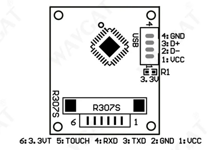 เครื่องอ่านลายนิ้วมือ R307