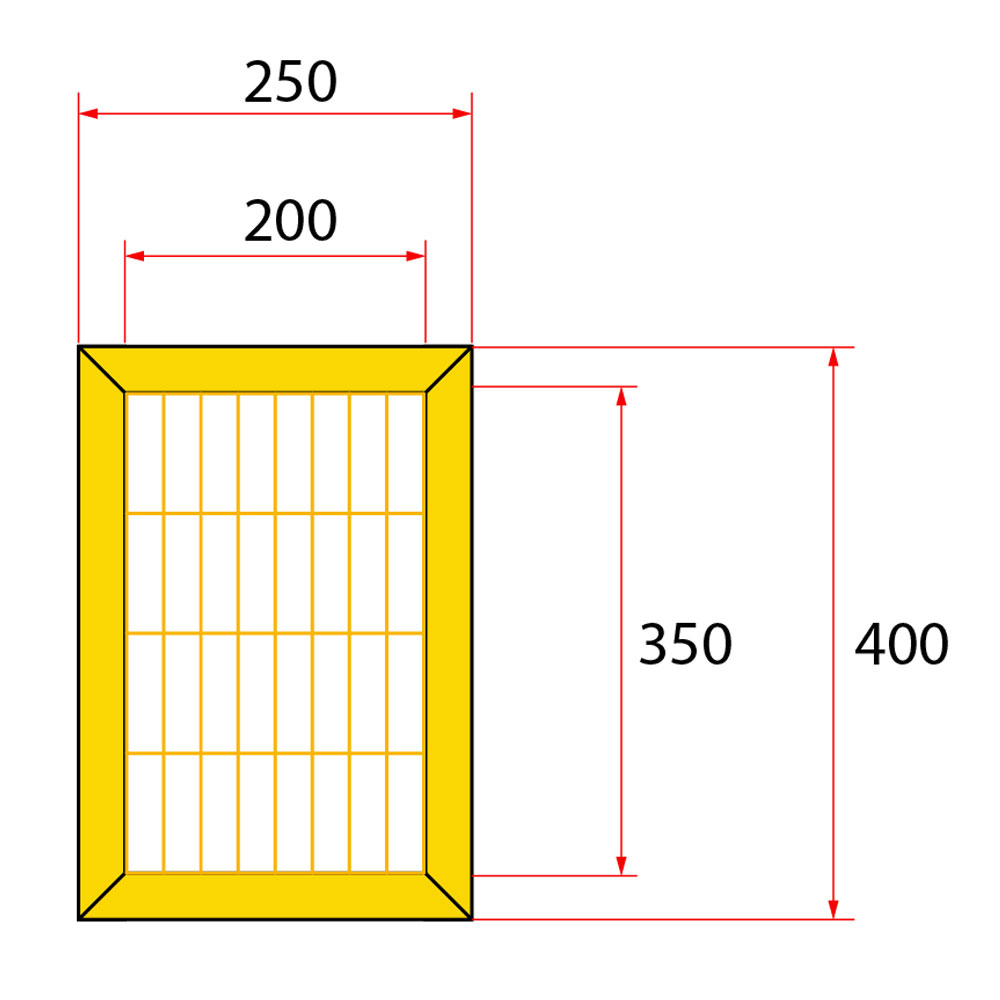 หน้าบานรั้วนิรภัยเหล็ก ขนาด 0.25x0.5 เมตร