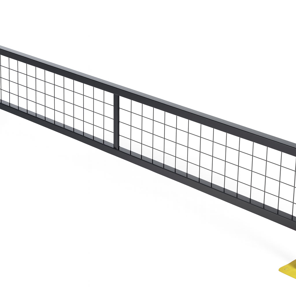 หน้าบานรั้วนิรภัยเหล็ก ขนาด 3x0.5 เมตร