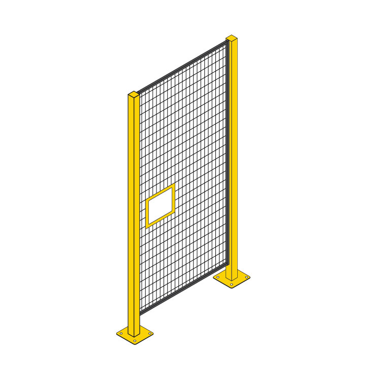 ช่อง Service ขนาด 150x150 มม. สีเหลือง
