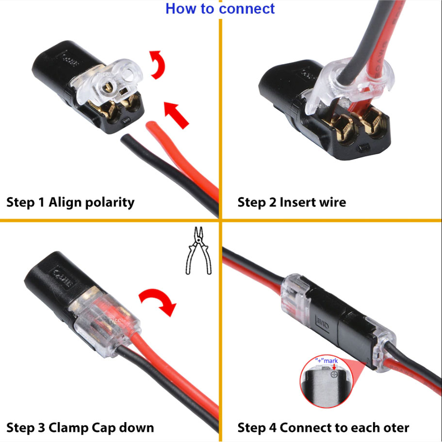 Terminal Quick Lock 2pin Wiring 22-20AWG