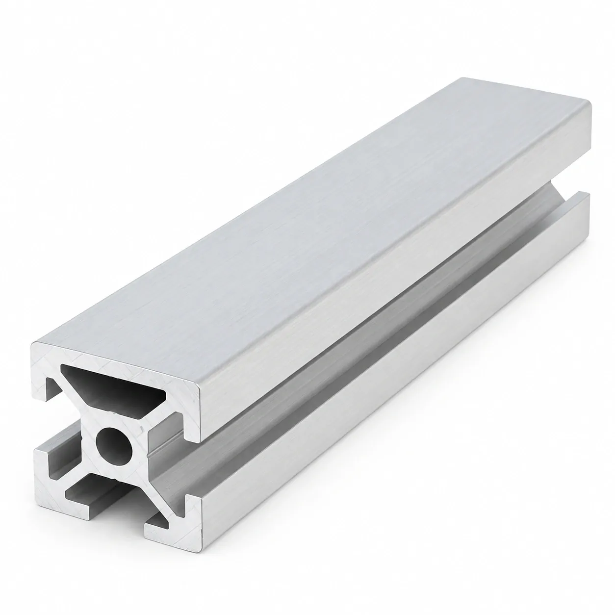 AAZ-21C — อลูมิเนียมโปรไฟล์ 20x20mm T-Nut ปิดร่อง 1ด้าน สีเงิน