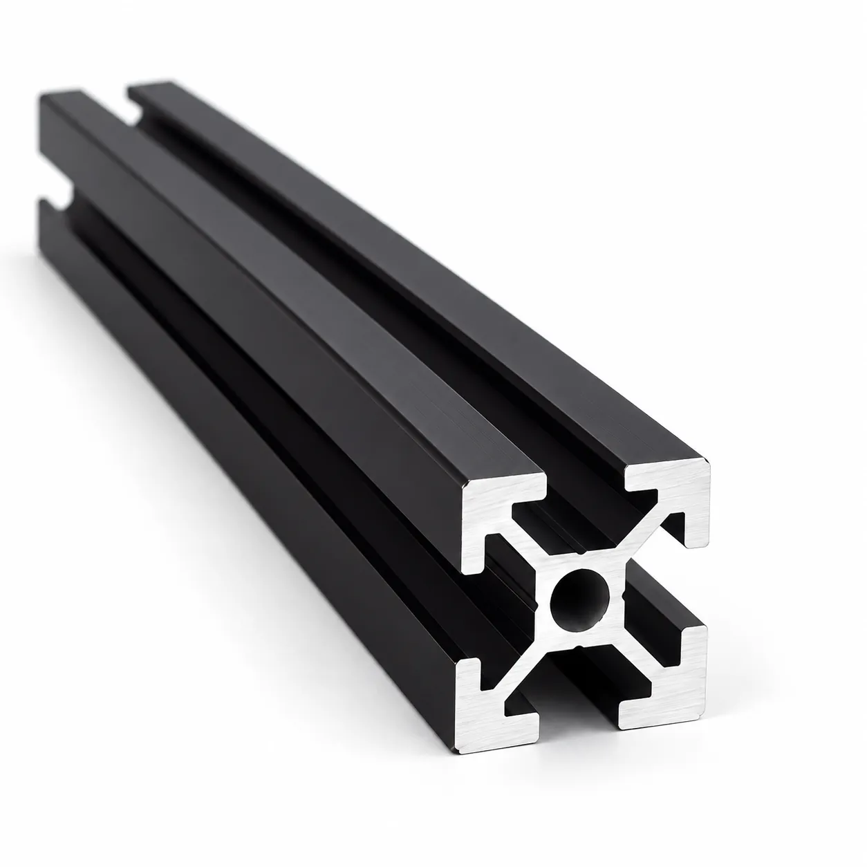 AAZ-2B — อลูมิเนียมโปรไฟล์ 20x20mm T-Nut สีดำ